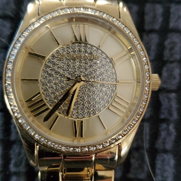 Michael Kors MK7033 Gold-Tone Crystal Pave Women’s Watch – New With Tag - Picture 2 of 5